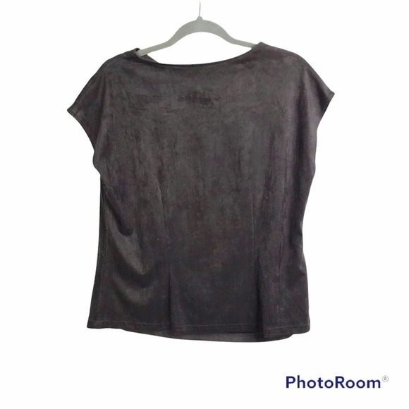 Drew Neiko top in charcoal grey suede size L NWT - Picture 2 of 6